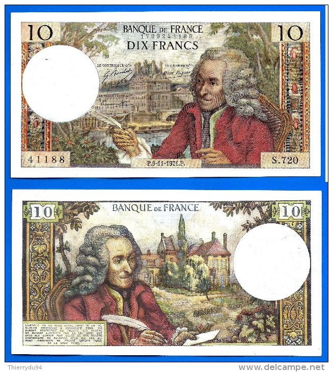 France 10 Francs 1971 Serie S 720 Du 5 11 1971 Que Prix + Port Voltaire Paypal Bitcoin OK - 10 F 1963-1973 ''Voltaire''