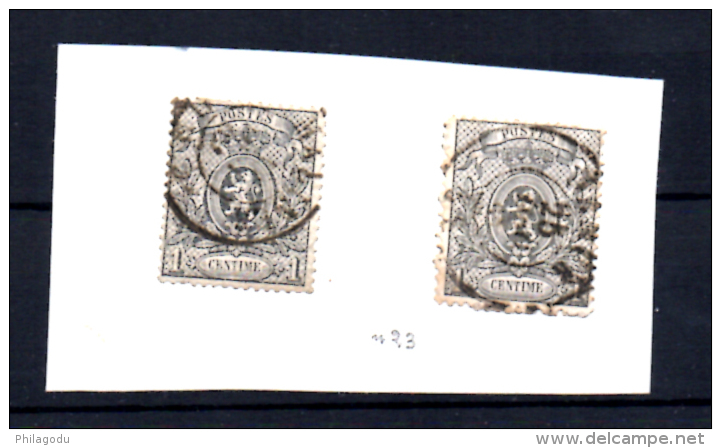 Léopold 1er , Médaillon, N° 6, (3 Marges), Cote 10 €,petit Lion, 2X  23, Cote 30 €, - 1866-1867 Coat Of Arms