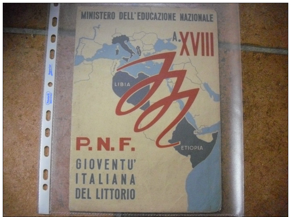 PAGELLA ANNO XVIII ERA FASCISTA GIOV.ITALIANA DEL LITTORIO OLEGGIO V.MARCONI - Diplomi E Pagelle