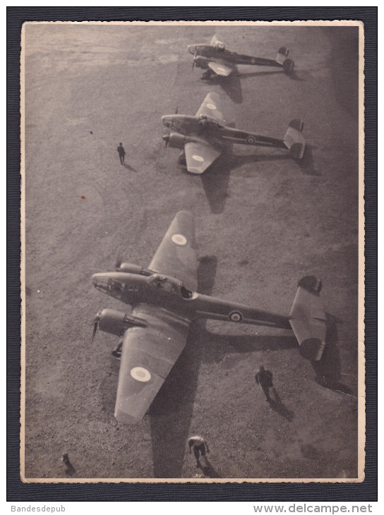 Photo Originale GF - Aviation - Guerre 1939-1945 -  Armée Française Algerie - Belle Vue Aerienne Sur Avion  Avions Potez - Guerre, Militaire