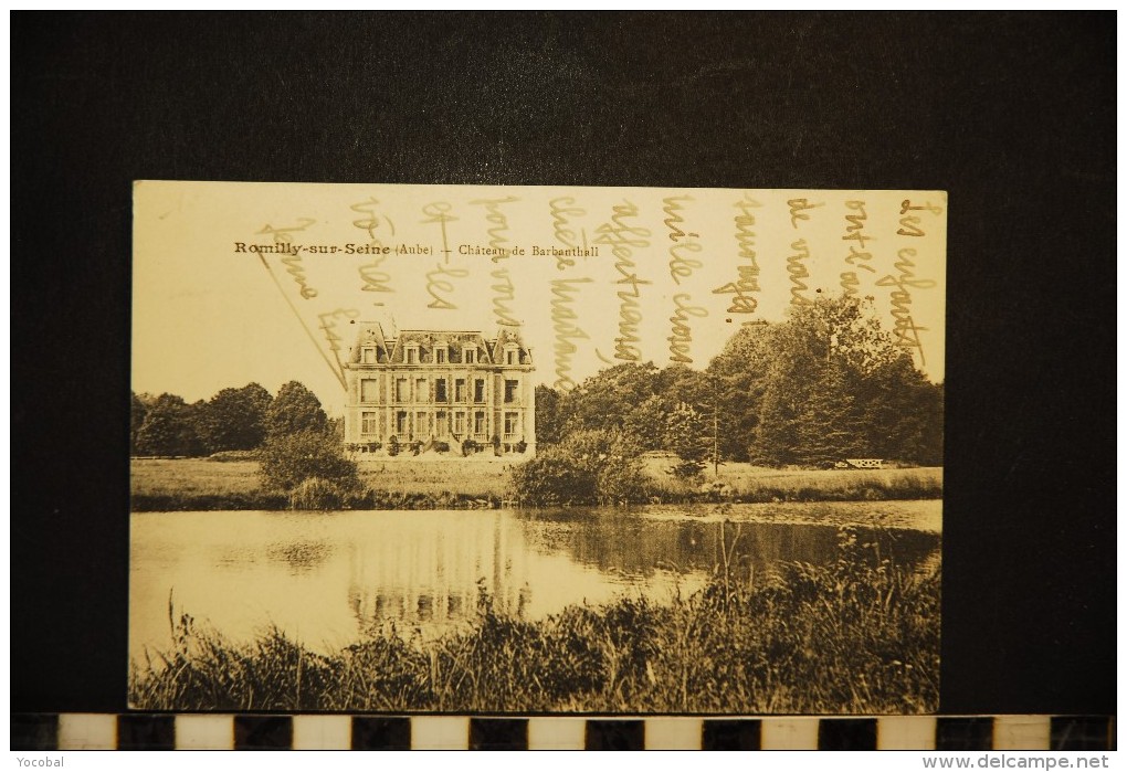 CP, 10, ROMILLY Sur SEINE Château De Barbanthall Voyagé En 1917 - Romilly-sur-Seine