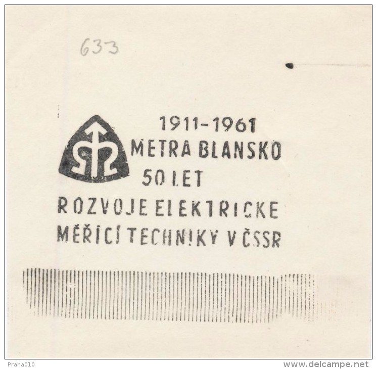 J1818 - Czechoslovakia (1945-79) Control Imprint Stamp Machine (R!): 50 Y. Development Of Electrical Measuring Equipment - Proofs & Reprints