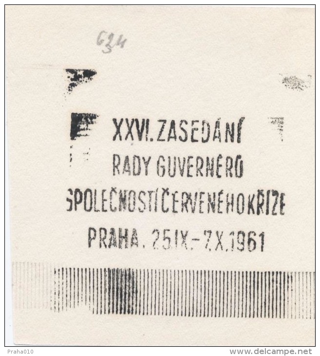 J1825 - Czechoslovakia (1945-79) Control Imprint Stamp Machine (R!): Council Of Governors Of Red Cross Societies 1961 - Proofs & Reprints