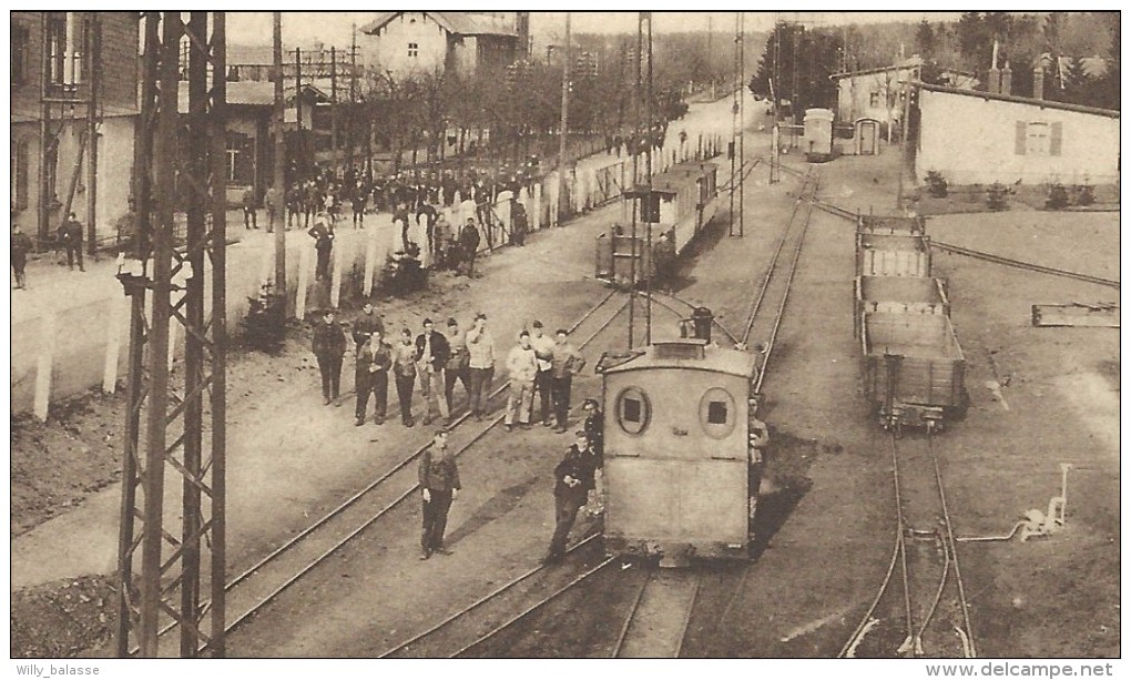 CPA - Camp D'ELSENBORN - Gare Militaire Et Poste - De Krijgstatie En Het Postkantoor - Statie  // - Butgenbach - Bütgenbach