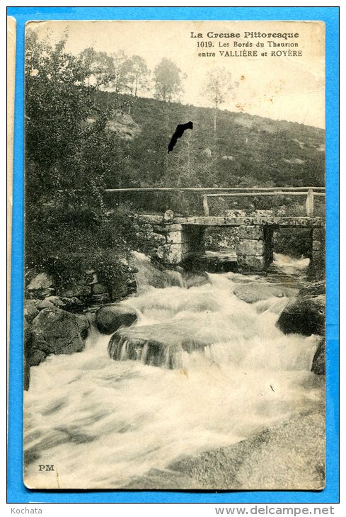 LIP302, Les Bords De Thaurion Entre Vallière Et Royère, Circulée 1916 Sous Enveloppe - Royere