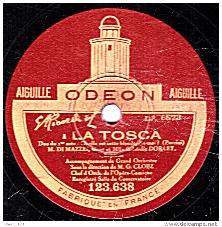 78 Trs - 30 Cm - état TB - DI MAZZEI Et Gabrielle DORLEY - LA TOSCA Quelle Est Cette Blonde, Dis-moi ?  Ma Jalouse - 78 Rpm - Schellackplatten