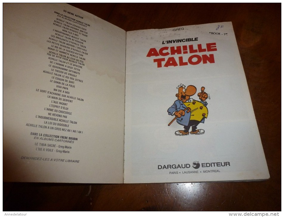 1979 L'INVINCIBLE  ACHILLE TALON  Dargaud Editeur - Achille Talon