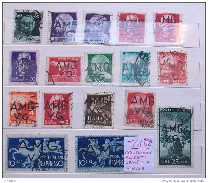 TRIESTE - A.M.G.V.G.- Lotto Usati " Serie Imperiale-serie Democratica-posta Aerea-espressi " - Revenue Stamps