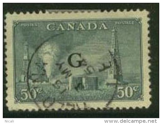 CANADA 1950 50c Green Official SG O188 U ED222 - Surchargés