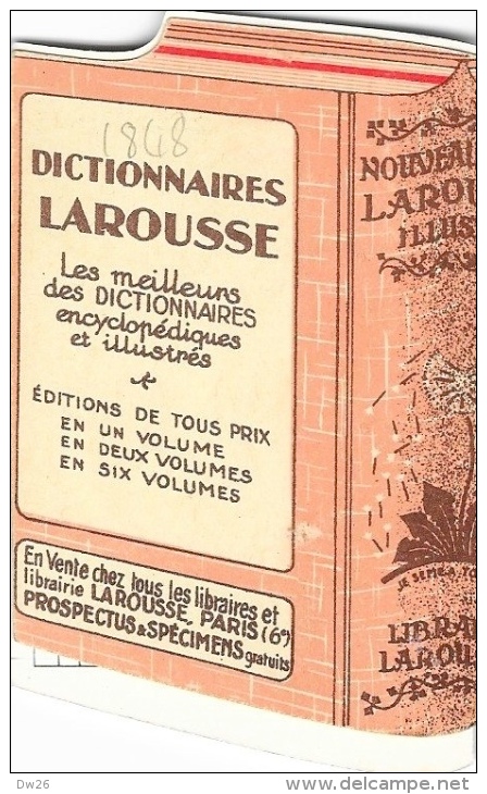Nouveau Petit Larousse Illustré - Fascicule Publicitaire 6 Pages Avec Calendrier 1936 Et Références De L'Editeur - Petit Format : 1921-40