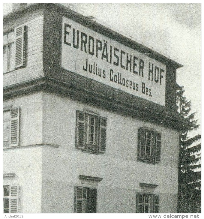 Bad Soden Taunus Hotel Europäischer Hof Julius Colloseus Besitzer Sw 50er - Bad Soden