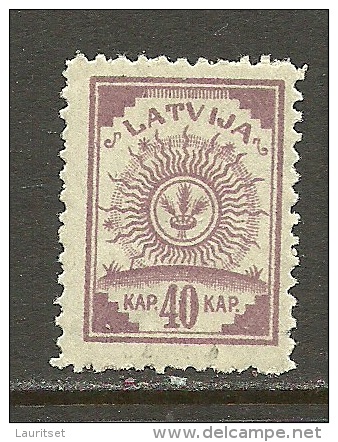LETTLAND Latvia 1920 Michel 48 MNH - Latvia