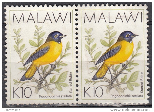 Malawi, 1994 - 10k Starred Robin, Coppia - Nr.533A Usato° - Malawi (1964-...)