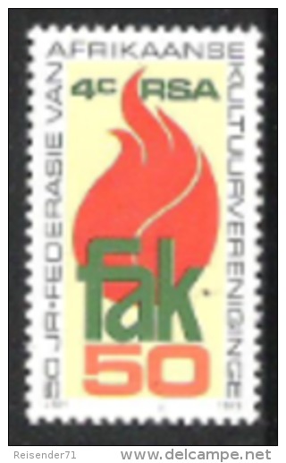 Südafrika South Africa RSA 1979 Kunst Kultur Gesellschaft Kulturvereinigung Flammen Fackel, Mi. 568 ** - Ungebraucht