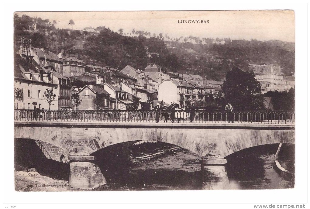 54 Longwy Bas Pont Cachet 1906 Edit Thuillot à Longwy Bas - Longwy