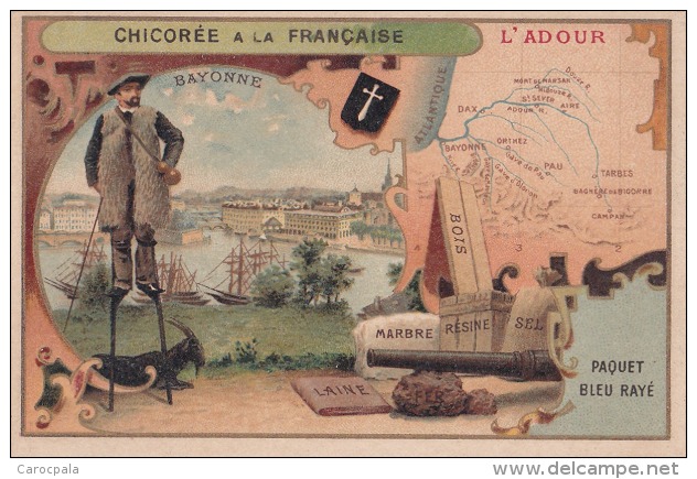 1900 Département :l'Adour ,Bayonne ,bois,marbre,résine,sel (chicorée à La Française) - Autres & Non Classés