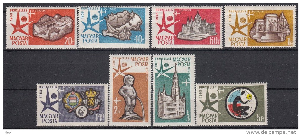 HONGARIJË - Michel - 1958 - Nr 1519A/26A - MNH** - Unused Stamps