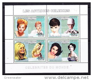 Congo 2006 Actrices Celebres  M/s ** Mnh (19800B) - Ongebruikt