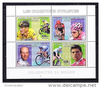 Congo 2006 Cycling Champions M/s ** Mnh (19800D) - Ungebraucht