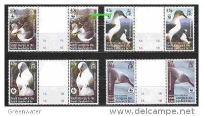 South Georgia 2003 WWF/Grey Headed Albatross 4v Gutter ** Mnh (22047) - Georgia Del Sud