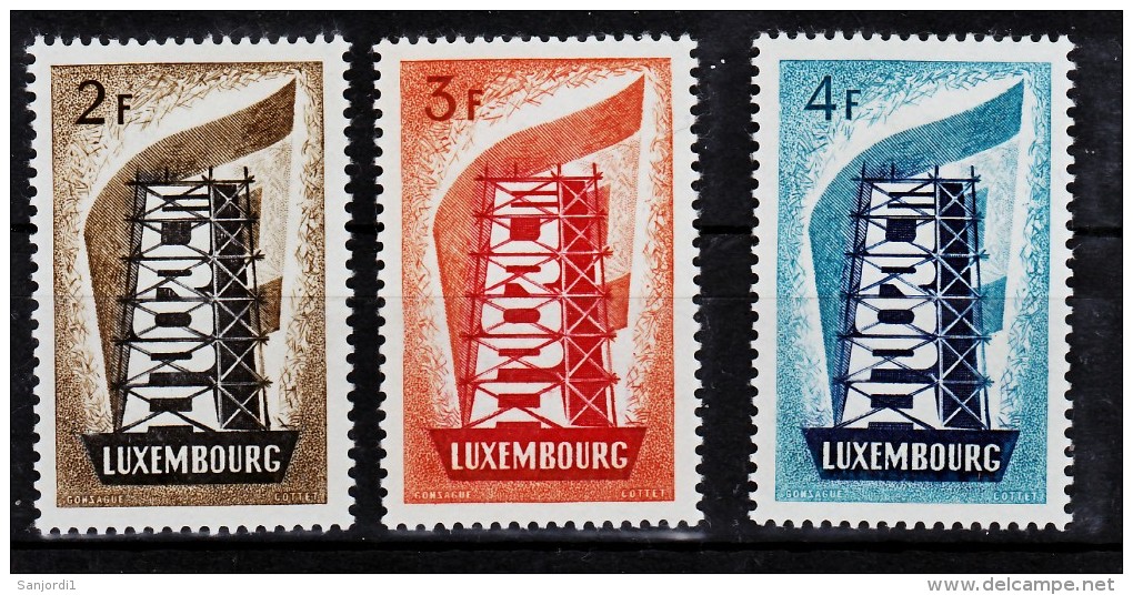 Luxembourg 514 516 Europa 1956 Neuf ** TB MNH Sin Charnela Cote 550 - 1956