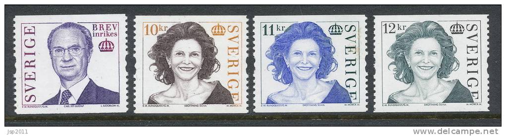 Sweden 2005-2009. King Carl XVI Gustaf And Queen Silvia, Set Of 4, See Scann, MNH (**) - Neufs