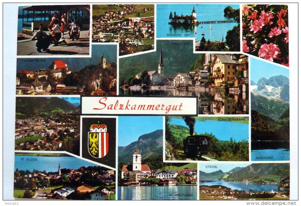 Salzkammergut - Oberösterreich - Bad Ischl - Hallstatt - AK Nicht Gelaufen, Stempel St. Wolfgang - Bad Ischl