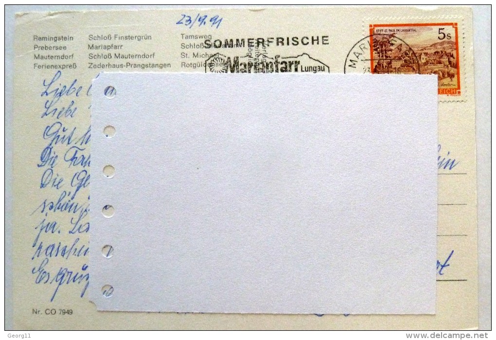 Lungau - Salzburger Land - Österreich - Salzburg - 1991 - AK Gelaufen Mit Briefmarke - St. Johann Im Pongau