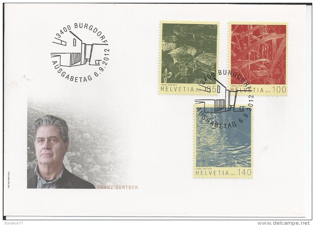 Switzerland Swisse 2012 - Franz Gertsch FDC - First Day Cover - Neufs