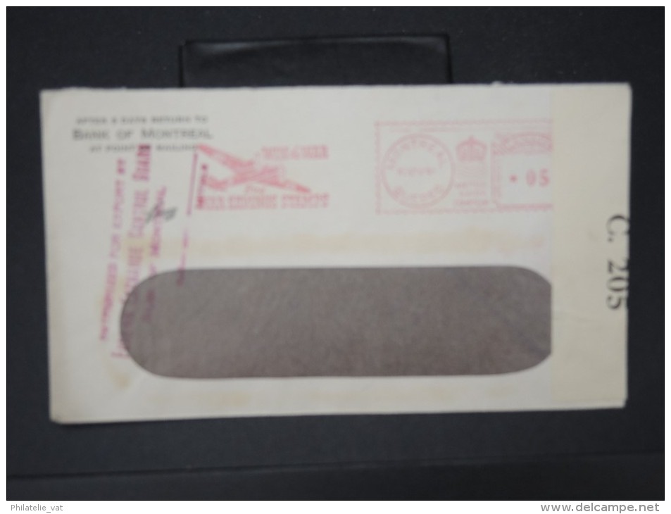 CANADA-Enveloppe De Montreal En 1941 Avec Controle Postal   Obl Mécanique De Propagande LOT P5829 - Lettres & Documents