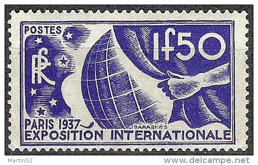 EXPO Int.Paris 1937:  "Höchstwert 1.50 F" Michel-No.333 ** MNH  (Mi € 45.00) - Sonstige & Ohne Zuordnung