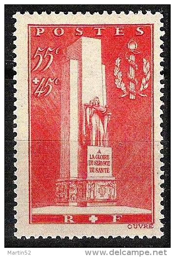 Service De Santé 1938 "Denkmal In Lyon": Michel-No.426 ** MNH (Mi € 14.00) - Denkmäler