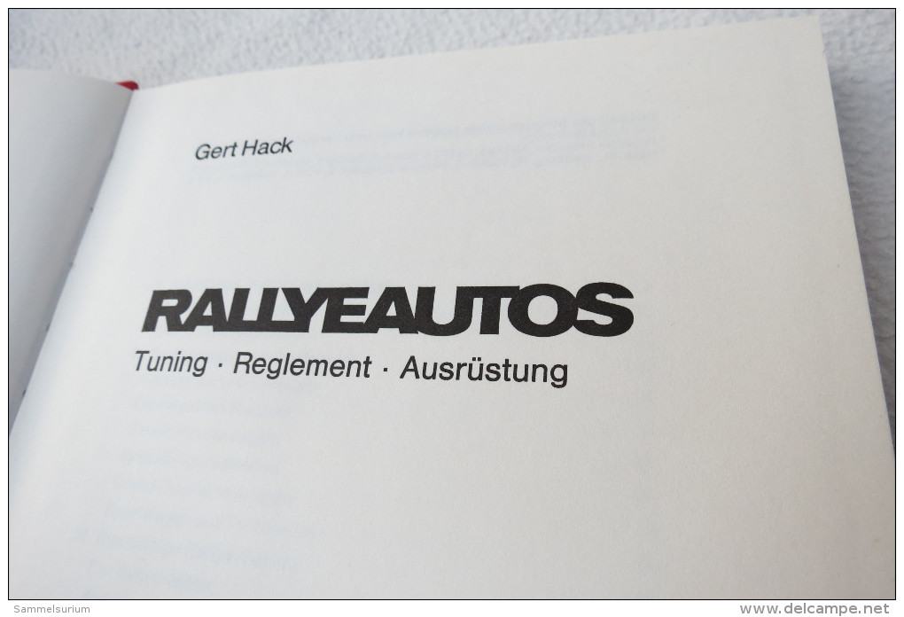 Gert Hack "Rallye Autos" Tuning, Reglement, Ausrüstung (Porsche 911 SC) Motorbuch Verlag - Transporte