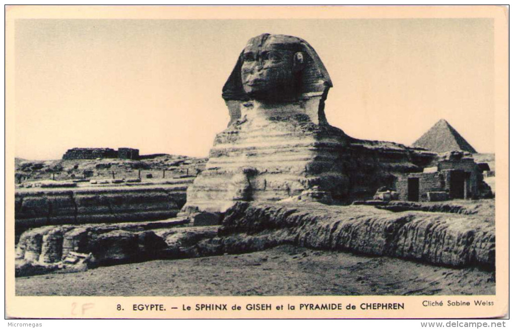 Le Sphinx De Gizeh Et La Pyramide De Chephren - Gizeh