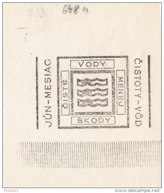 J1845 - Czechoslovakia (1945-79) Control Imprint Stamp Machine (R!): June - The Month Of Purity - Water (SK) - Essais & Réimpressions