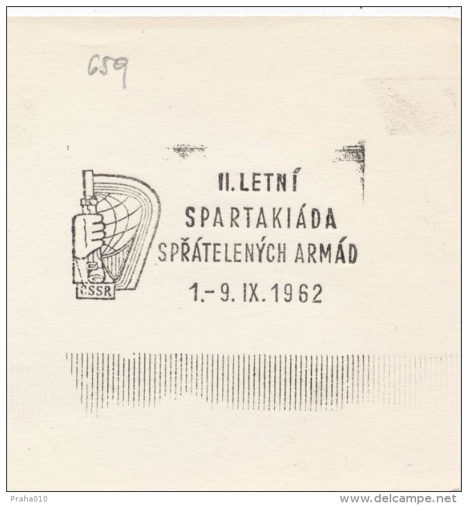 J1864 - Czechoslovakia (1945-79) Control Imprint Stamp Machine (R!): II. Summer Spartakiad Allied Armies 1.-9.IX.62 (CZ) - Ensayos & Reimpresiones