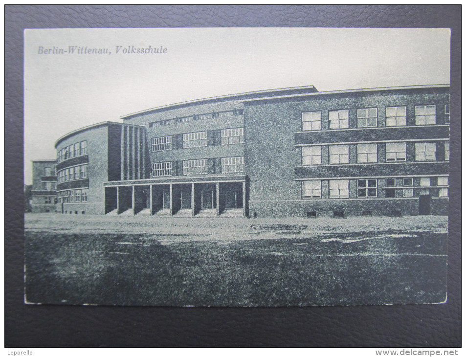AK BERLIN WITTENAU REINICKENDORF Volksschule Ca.1920 // D*16535 - Reinickendorf