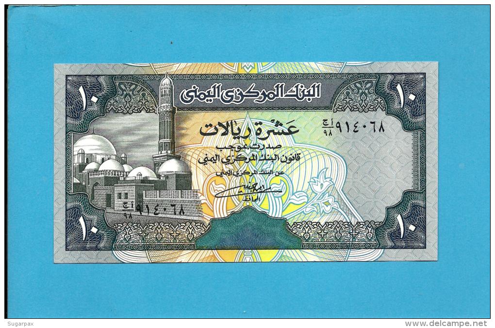 YEMEN ARAB REPUBLIC - 10 RIALS -  ND ( 1992 ) - P 24 -  Sign. 8 - UNC. - Central Bank Of Yemen - 2 Scans - Jemen