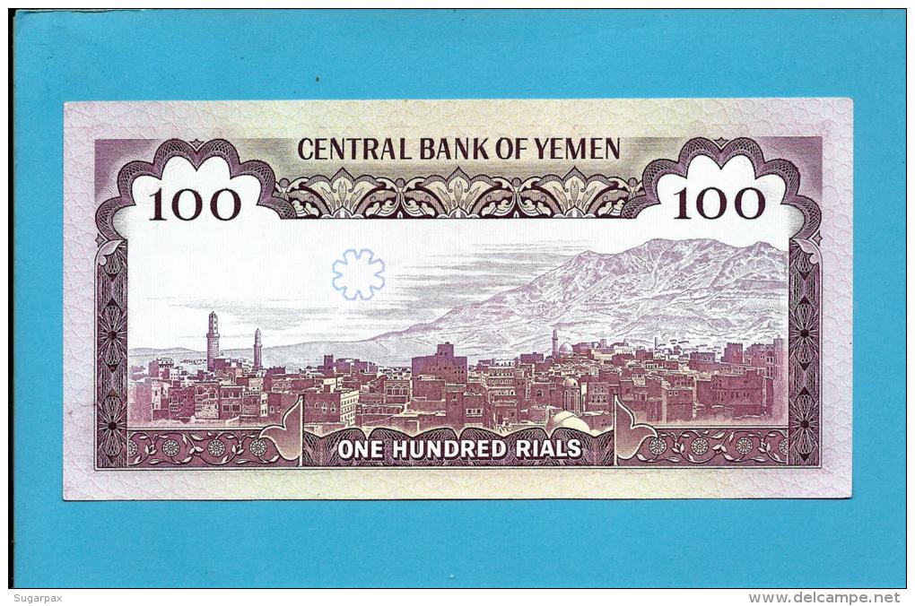 YEMEN ARAB REPUBLIC - 100 RIALS -  ND ( 1979 ) - P 21 -  Sign. 6 - UNC. - Central Bank Of Yemen - 2 Scans - Yémen