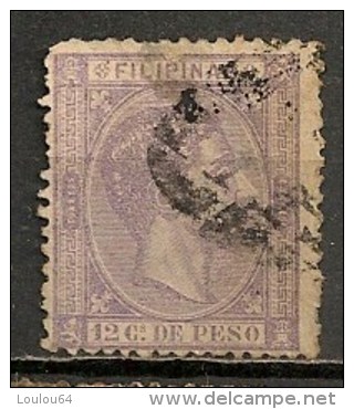 Timbres - Espagne - Colonies Et Dépendances - Philipines - 1876 -  12 C. De Peso - - Philippinen