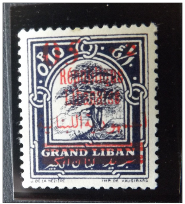 VARIETE  GRAND LIBAN   N° 116 C  ** Surcharge RECTO Et VERSO "   NEUF SANS CHARNIERE - Unused Stamps