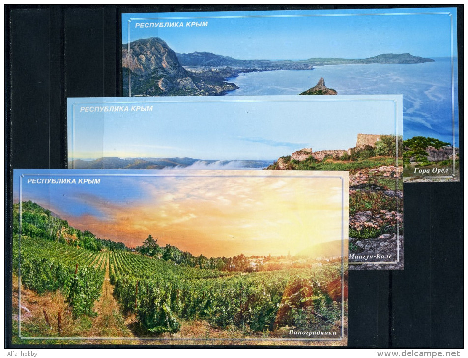 Russia, 2014, New Russian Region - Crimea, 14 Cards With Stamp ´B´ In Cover - Entiers Postaux