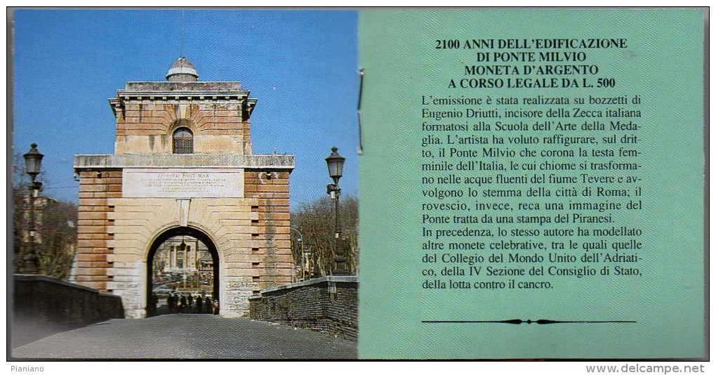 PIA - ITALIA - 1991 : Moneta Da £ 500 In Astuccio - Edizione Zecca -  13.500  Pezzi  !!!! - Jahressets & Polierte Platten