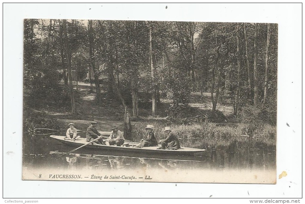 Cp , 92 , VAUCRESSON , étang De SAINT CUCUFA , Barque , écrite 1915 - Vaucresson