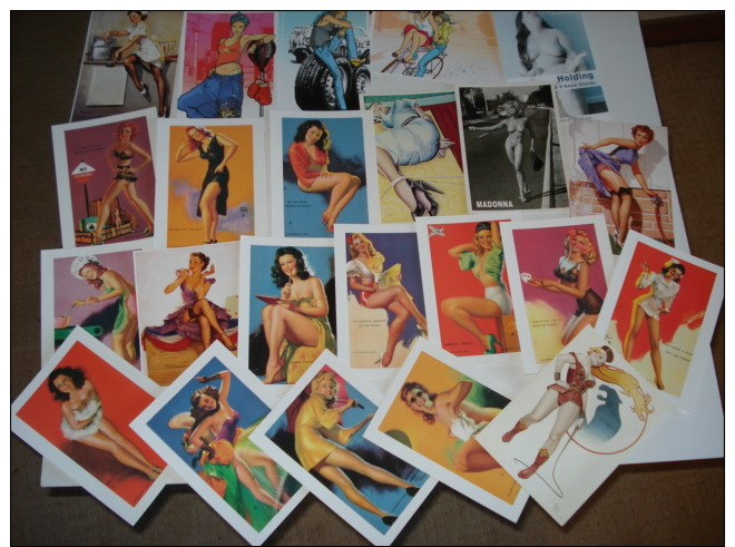 Beau Lot De  60  Cartes Postales De Pin-up Sexy Illustrees Ou Photos..voir Scans - 5 - 99 Cartes