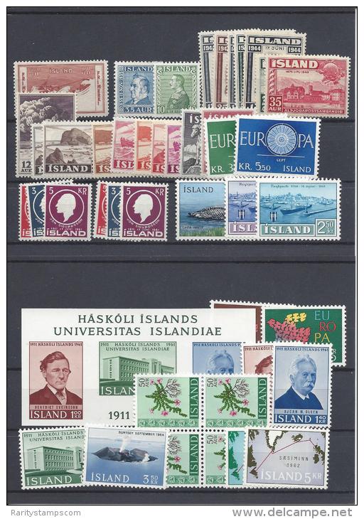 ISLAND 1920 TO 1989  COLLECTION STAMPS  ** PLEASE SEE DESCRIPTION - Collections, Lots & Séries