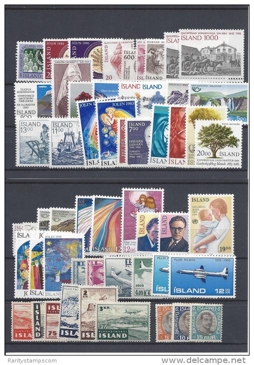 ISLAND 1920 TO 1989  COLLECTION STAMPS  ** PLEASE SEE DESCRIPTION - Collections, Lots & Series