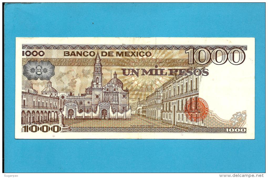 MEXICO - 1000 PESOS - 7.8.1984 - Pick 80.b - Série VB - JUANA DE ASBAJE - 2 Scans - Mexico