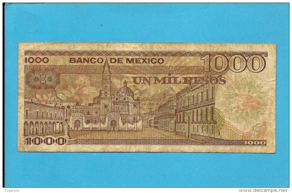 MEXICO - 1000 PESOS - 19.7.1985 - Pick 85 - Série XF - JUANA DE ASBAJE - 2 Scans - Mexique