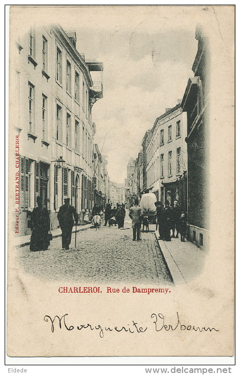 Charleroi Rue De Dampremy  Edit Bertrand  Timbrée Vers Hesdin 1900 - Charleroi